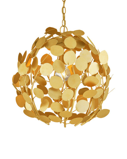 Lunaria One Light Chandelier in Contemporary Gold Leaf (142|9000-1436)