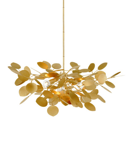 Lunaria Four Light Chandelier in Contemporary Gold Leaf (142|9000-1434)