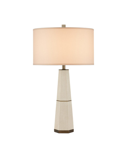 Galuchat One Light Table Lamp in Ivory Faux Shagreen / Brass (142|6000-1082)
