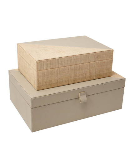 Evren Box Set of 2 in Gray / Natural (142|1200-1143)