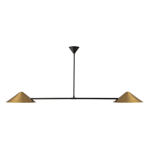 Ashford Two Light Linear Pendant in Brushed Gold (452|LP636158BG)