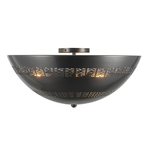 Overland Three Light Flush Mount in Urban Bronze (452|FM358318UB)