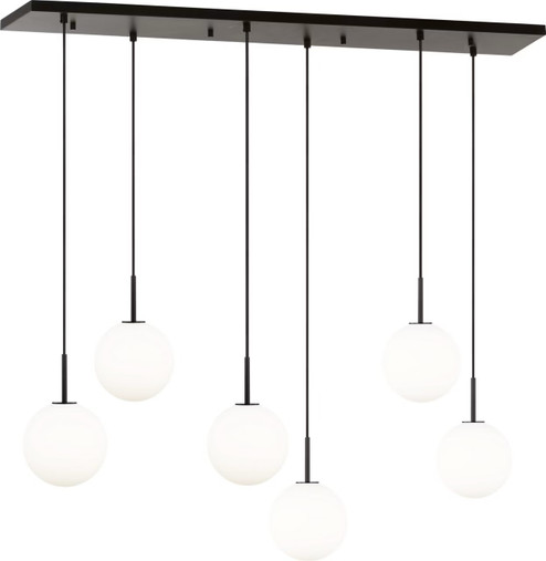 Sorelle Six Light Linear Chandelier in Aged Iron (454|SCRJLS208AIOEG)