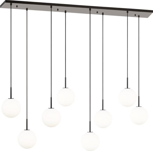 Sorelle Eight Light Linear Chandelier in Aged Iron (454|SCRJLS207AIOEG)