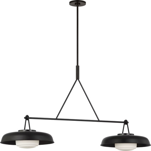 Liora Two Light Linear Chandelier in Aged Iron (454|SCRJLS171AIOEG)