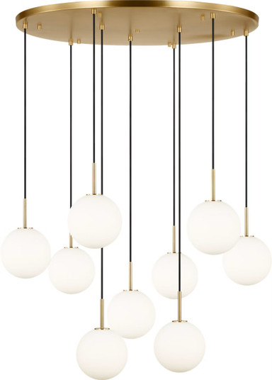Sorelle Nine Light Chandelier in Estate Brass (454|SCRJCH206EBSOEG)