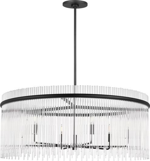 Finley Six Light Chandelier in Midnight Black (454|SCDJCH143MBKCAR)
