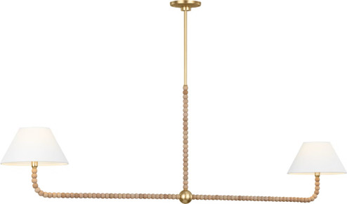Fiona Two Light Linear Chandelier in Gild (454|SCCHCLS114GDNAWWL)