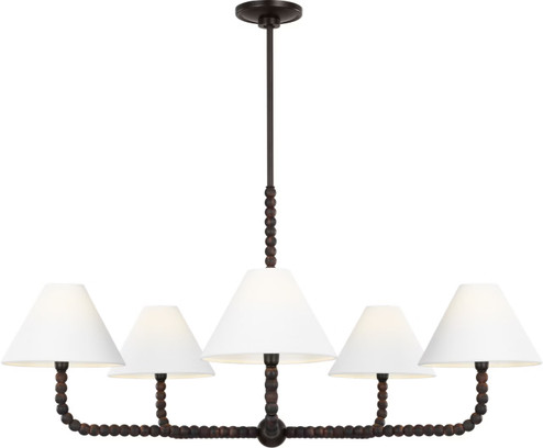 Fiona Five Light Chandelier in Aged Iron (454|SCCHCCH112AIBAWWL)
