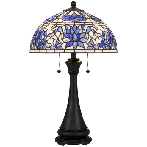 Wisteria Bloom Two Light Table Lamp in Matte Black (10|TFNR6325MBK)