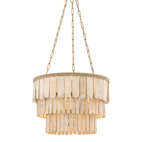 Bentley Six Light Chandelier in Patina Brass (67|F5826-PBR)