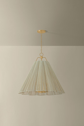 Sonoma Six Light Chandelier in Vintage Gold Leaf (67|F3436-VGL)