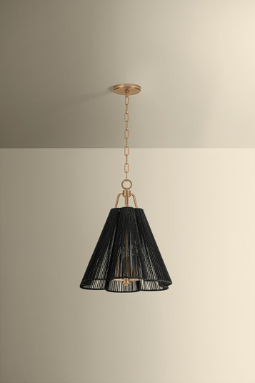 Sonoma Three Light Pendant in Patina Gold Leaf (67|F3418-PGL)