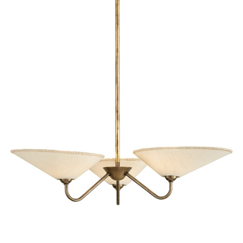 Sinclair Three Light Chandelier in Patina Brass (67|F3234-PBR)