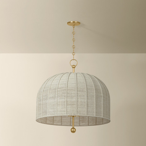 Lonnie Six Light Pendant in Vintage Gold Leaf (67|F1628-VGL)