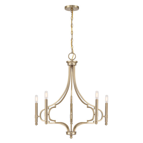 Woodlawn Five Light Chandelier in Noble Brass (51|1-5999-5-127)