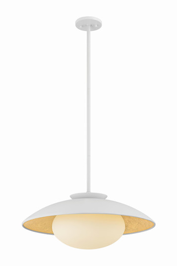 Cadence One Light Pendant in White (428|H368701L-WH/GL)