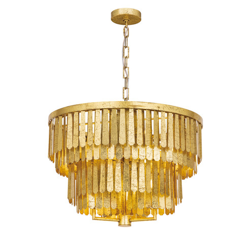 Regalia Seven Light Chandelier in Gold Leaf (16|28764GL)