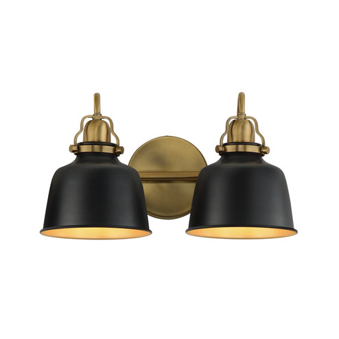 Hollis Two Light Wall Sconce in Natural Aged Brass (16|21422BKNAB)