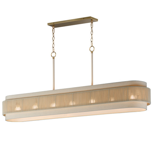 Seacliff Seven Light Linear Pendant in Natural Aged Brass (16|12817OFNAB)