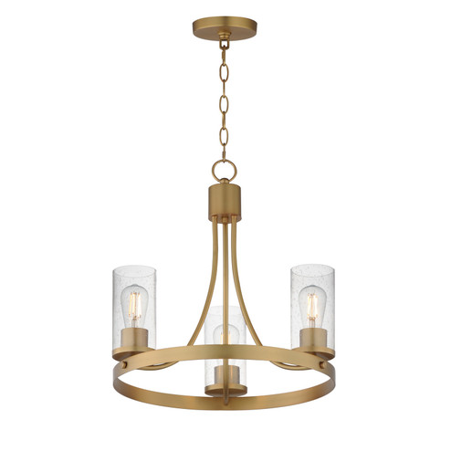 Livingston Three Light Chandelier in Natural Aged Brass (16|10467CDNAB)