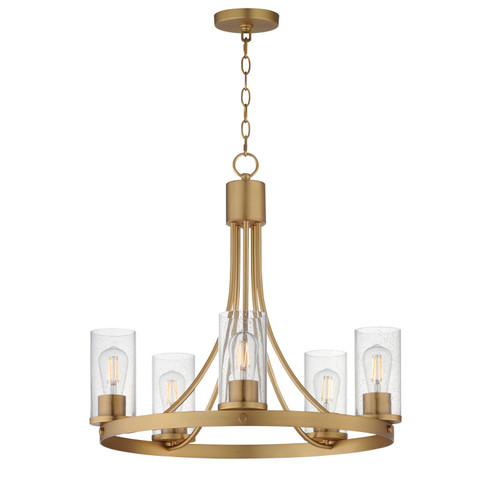 Livingston Five Light Chandelier in Natural Aged Brass (16|10465CDNAB)