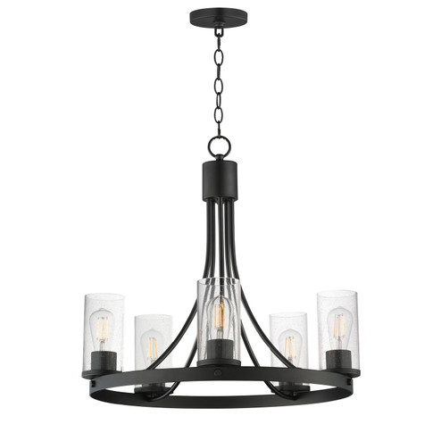 Livingston Five Light Chandelier in Black (16|10465CDBK)