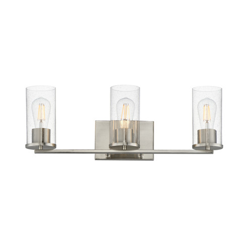Livingston Three Light Bath Vanity in Satin Nickel (16|10463CDSN)