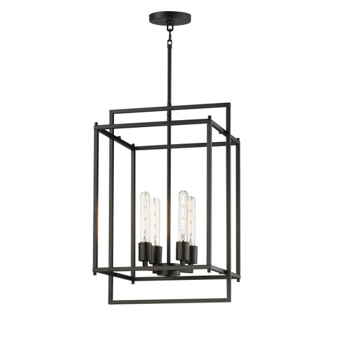 Gridline Four Light Pendant in Black (16|10412BK)