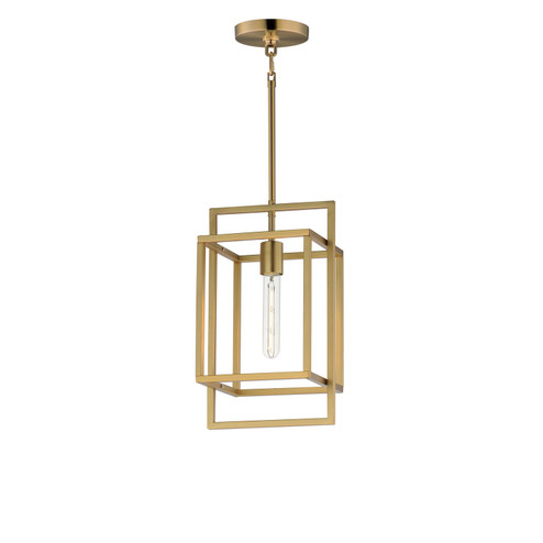 Gridline One Light Pendant in Natural Aged Brass (16|10411NAB)