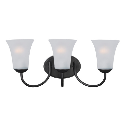 Logan Three Light Bath Vanity in Black (16|10053FTBK)