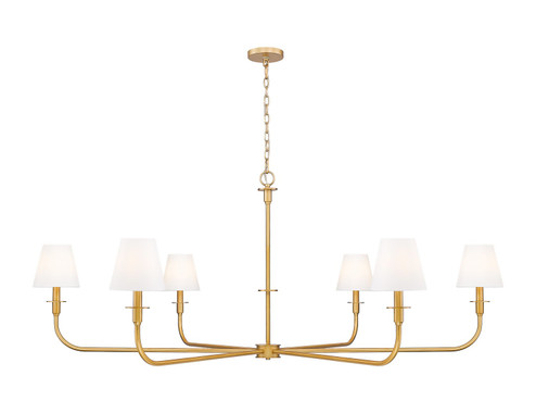 Tova Six Light Chandelier in Rubbed Brass (224|3049-62RB)