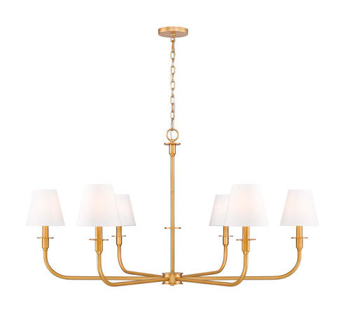 Tova Six Light Chandelier in Rubbed Brass (224|3049-45RB)