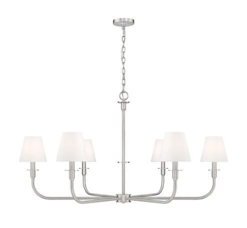 Tova Six Light Chandelier in Brushed Nickel (224|3049-45BN)