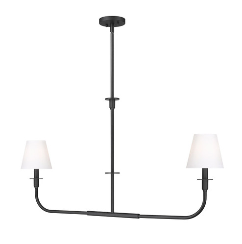 Tova Two Light Linear Chandelier in Matte Black (224|3049-42L-MB)