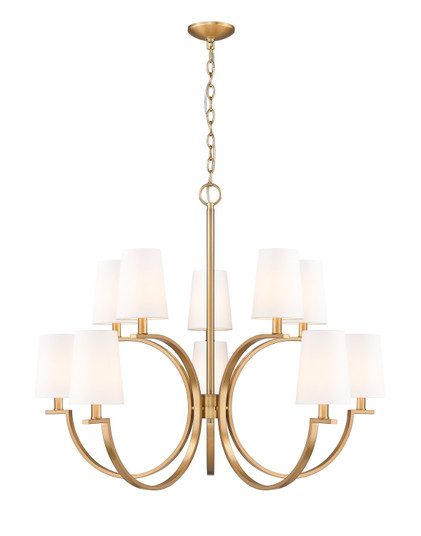 Cordelia Ten Light Chandelier in Modern Gold (224|2016-10MGLD)