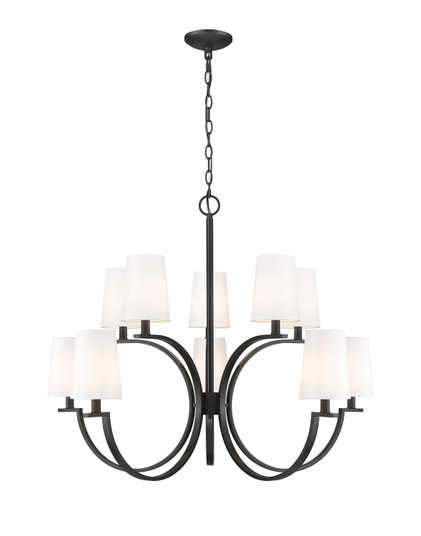 Cordelia Ten Light Chandelier in Matte Black (224|2016-10MB)