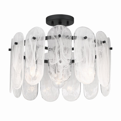 Oldmill Three Light Semi-Flush Mount in Dark Matte Black (7|2596-899)