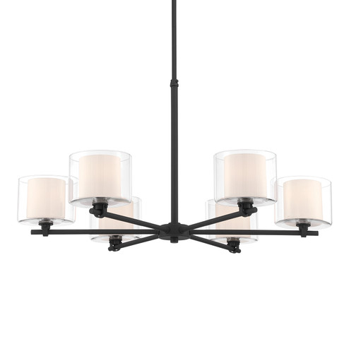 Seville Six Light Chandelier in Dark Matte Black (7|2065-899)