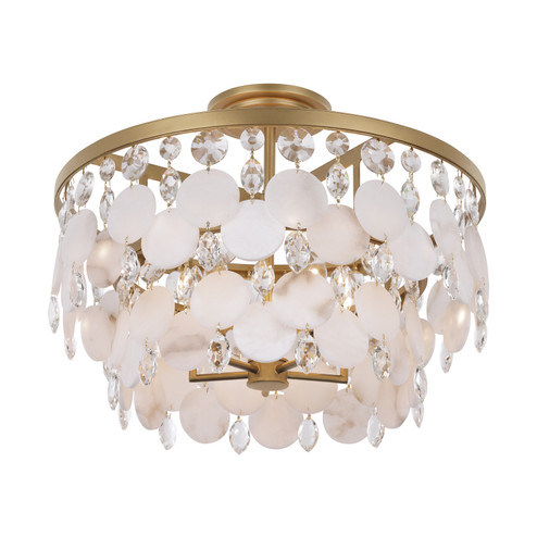 Nova Mara Five Light Semi-Flush Mount in Painted Legacy Brass (29|N1835-870)