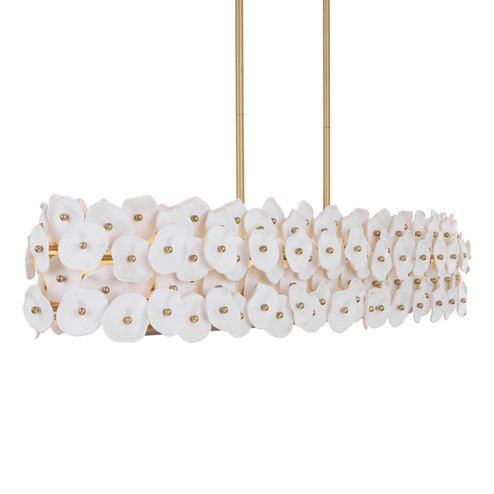 Coastlyn Six Light Linear Chandelier in Legacy Brass (29|N1825-732)