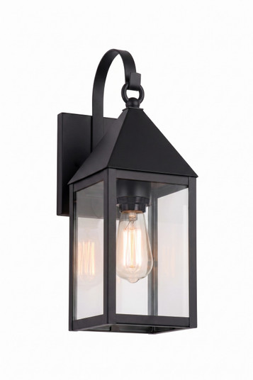 Ashford One Light Wall Sconce in Matte Black (405|9521P-BK-CL)