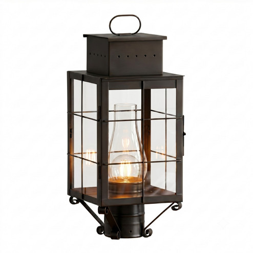 Norfield One Light Post Lantern in Dark Brass (405|9420-H-DB-CL-C)