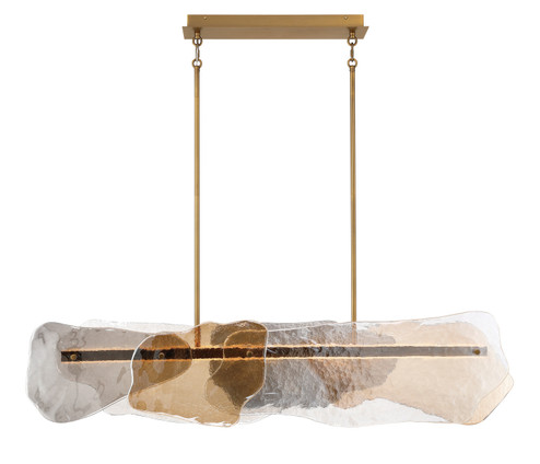 Grotto LED Linear Chandelier in Antique Brass (40|50461-028)
