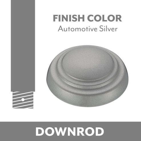 Pancake Ceiling Fan Downrod With Wire And Connector in Automotive Silver (15|DR1518-ASL)