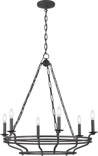 Brighton Six Light Chandelier in Aged Pewter (454|SCCHCCH119APL-LI)