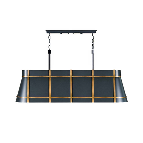 Brasserie Five Light Linear Pendant in Blackened Zinc/Heritage Bronze (137|536N05ZNCBRZ)