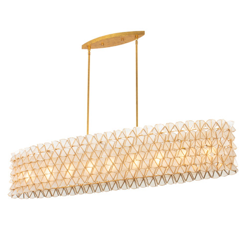 Flair Nine Light Linear Pendant in Oxidized Gold Leaf (33|520062OL)