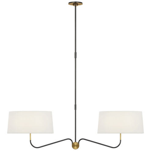 Canto LED Chandelier in Bronze and Hand-Rubbed Antique Brass (268|TOB 5352BZ/HAB-L)