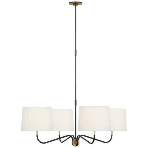 Canto LED Chandelier in Bronze and Hand-Rubbed Antique Brass (268|TOB 5348BZ/HAB-L)